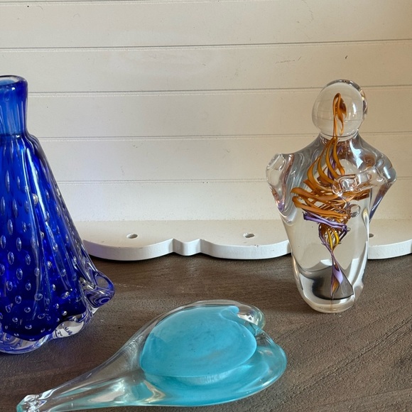 Schmidt Rhea Art Glass Sculpture paperweight 7" "Loving Couple" Signed - Picture 15 of 16